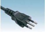 Italy 3-round prong plug